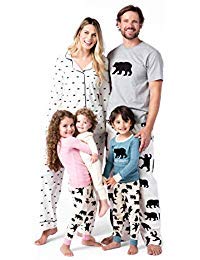 Family Pajamas, Lbh Baby Romper   Cap-Pink Little Bear Bum, 3-6 Months