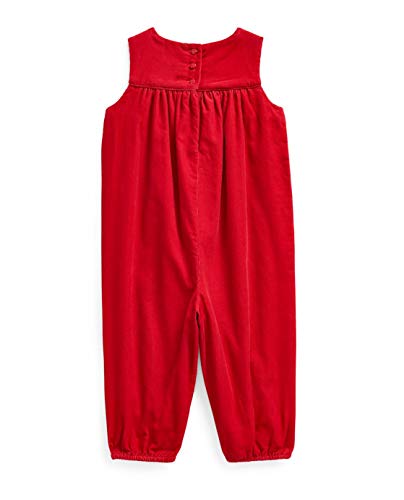 Baby Girls Cotton Corduroy Overall (Red(8001)/Red, 3 Months)