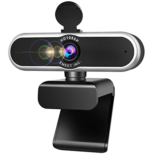 1080P Webcam with Microphone - 96 Ultra Wide Angle Webcam Auto Focus Webcam with Privacy Computer Camera Cover, C965 PC Camera for Online Meeting/Classes/Streaming,Zoom/Skype/YouTube