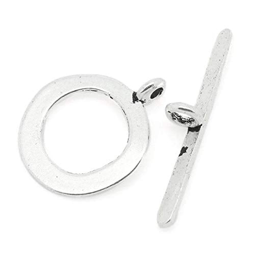 Hammered Circle Jewelry Toggle Clasps for DIY Crafting