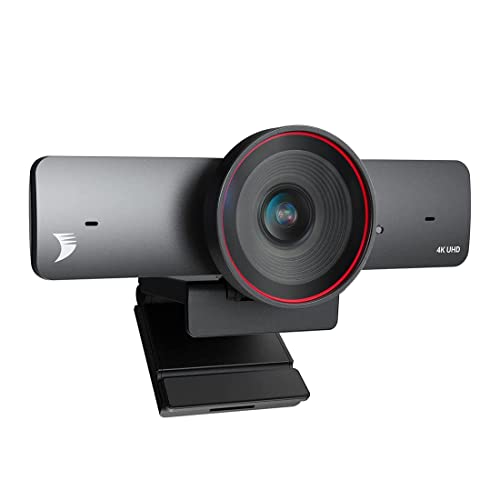 Zoom AI 4K Webcam, 8X Digital Zoom, 106 FOV, Auto Framing, Dual mics Noise Cancellation, USB Webcam Ideal for Meeting, Conference, Remote Education, HD Live Streaming