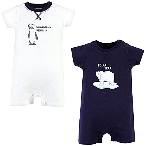 Unisex Baby  Cotton Rompers, Endangered Polar Bear, 0-3 Months