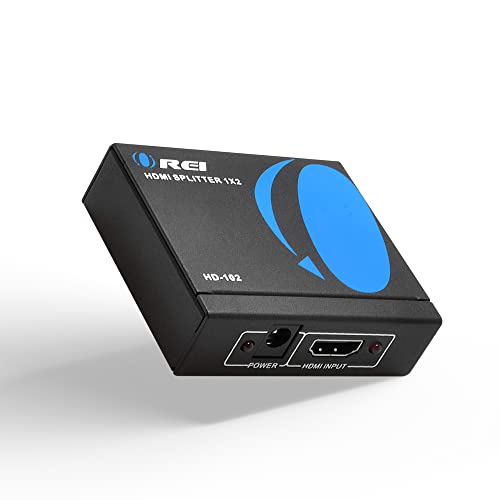 HDMI Splitter 1 in 2 Out 4K - 1x2 HDMI Display Duplicate/Mirror - Powered Splitter Full HD 1080P, 4K @ 30Hz (One Input To Two Outputs) - USB Cable Included - 1 Source to 2 Identical Displays