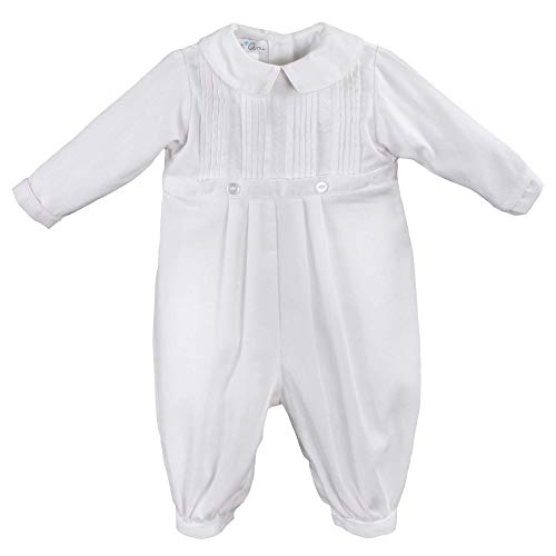 Baby Boys  Pique Christening Longall with Hat, 3 Months, White