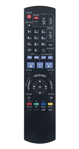 N2QAYB000378RemoteControlReplacement Compatible withPanasonicBlu-rayDiscPlayerDMP-BD605DMP-BD601 DMP-BD60DMP-BD80DMP-BD35DMP-BD80KDMP-BD605KDMP-BD601KDMP-BD601DMP-BD605