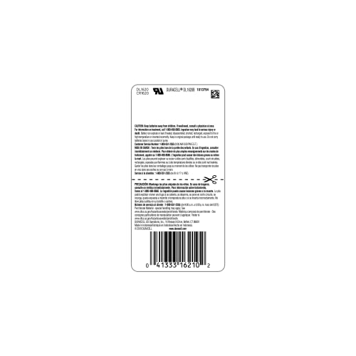 '- 1620 3V Lithium Coin Battery - long lasting battery - 1 count