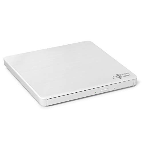 '-LG GP60 External DVD Drive, Slim Portable DVD Burner/Writer/Player for Laptop, Windows and Mac OS Compatible, USB 2.0, 8X Read/Write Speed White