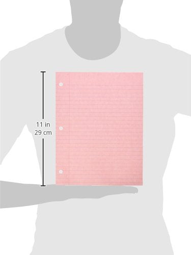 Pink 3-Hole Punched Filler Paper, 100 Sheets
