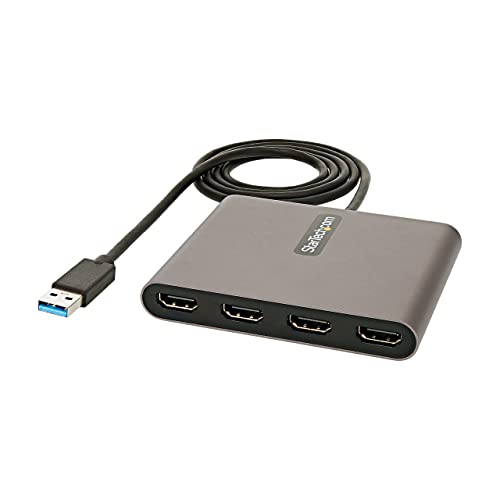 .com USB 3.0 to 4x HDMI Adapter - External Video & Graphics Card - USB Type-A to Quad HDMI Display Adapter Dongle - 1080p 60Hz - Multi Monitor USB A to HDMI Converter - Windows Only (USB32HD4)
