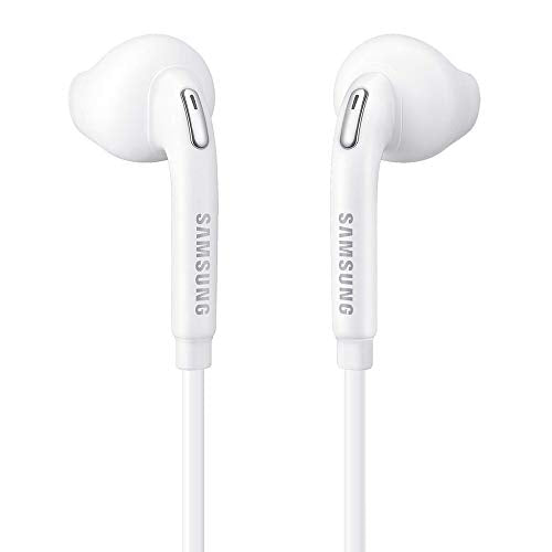 (2 Pack) OEM Wired 3.5mm White Headset with Microphone, Volume Control and Call Answer End Button [EO-EG920BW] for Samsung Galaxy S6 Edge+ / S6 / S5, Galaxy Note 5/4 / Edge (Bulk Packaging)