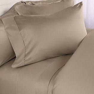 600 Thread Count Three 3) Piece Queen Size Taupe Solid Duvet Cover Set, 100%  Premium Hotel Quality
