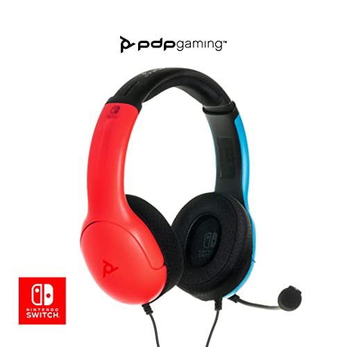 Gaming LVL40 stereo headset with mic in Mario red and blue