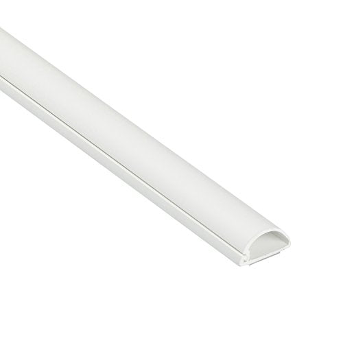 Cord Hider, Decorative Cable Cover Wall, Paintable Cord Concealer, Cable Raceway, Wire Covers for Cords, Hide Wires, Electrical Cable Management - 0.78in W x 0.39in H x 39in Length - White