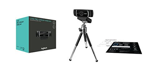 C922 Pro Stream Webcam 1080P Camera for HD Video Streaming & Recording 960-001087(Renewed)