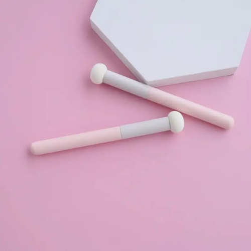 MODAIO-2/Pack - Portable Round Sponge Head Concealer Brush: Perfect for Daily Makeup, Travel, and Parties