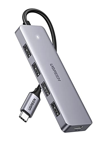 USB C Hub 4 Ports USB 3.1 Type C to USB 3.0 Hub Adapter with Powered Support Port for MacBook Pro, iMac, Samsung Galaxy S21 S20, LG, Google Chromebook Pixelbook, Dell XPS, Etc