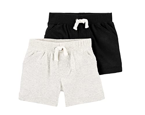 Carter s Baby Boys  2-Pack Shorts  12 Months, Black Heather