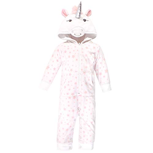 Uni   and Toddler Fleece Jumpsuits, Coveralls, and Playsuits White Unicorn, 0-3 Months