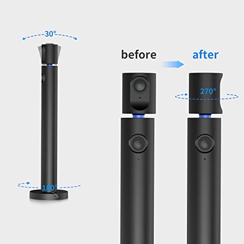 Halo Streaming Dual Webcam, Professional USB Web Camera 1080P with Microphone, 90 View Computer Camera, Plug & Play, Compatible with Windows/Mac, for Skype/TikTok/YouTube/Yahoo Messenger