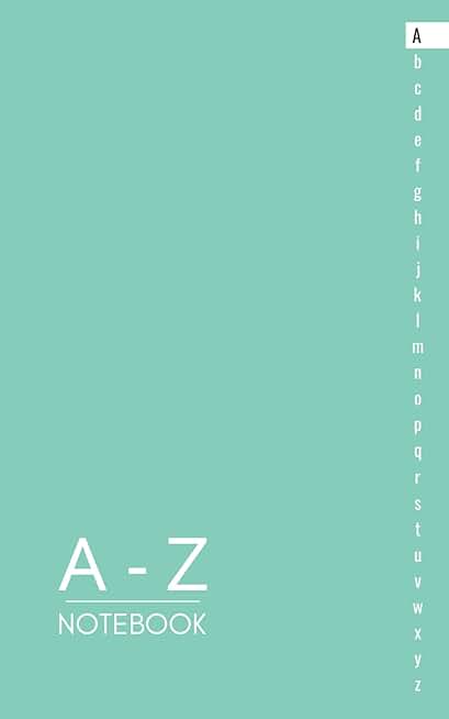 Alphabetical Notebook with Tabs for Notes and Info