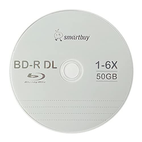 10 Pack Bd-r Dl 50gb 6X Blu-ray Double Layer Recordable Disc Blank Logo Data Video Media 10-Discs Spindle