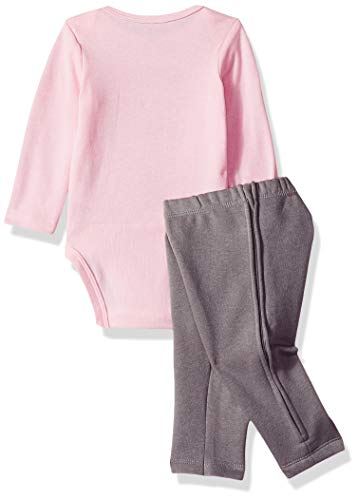 Ultimate Baby Zippin Zip Pant with Bodysuit and Fleece Hoodie, Pink/Grey Stripe, 18-24 Months