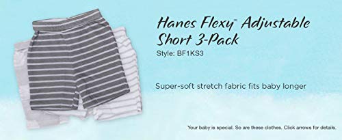 Ultimate Baby Flexy 3 Pack Adjustable Fit Knit Shorts, Blues, 6-12 Months