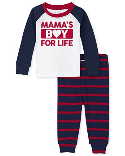 The Children s  baby boys The Children s  Boy and Toddler Long Sleeve Snug Fit Cotton 2 Piece Pajama Set, Tidal, 0-3 Months US