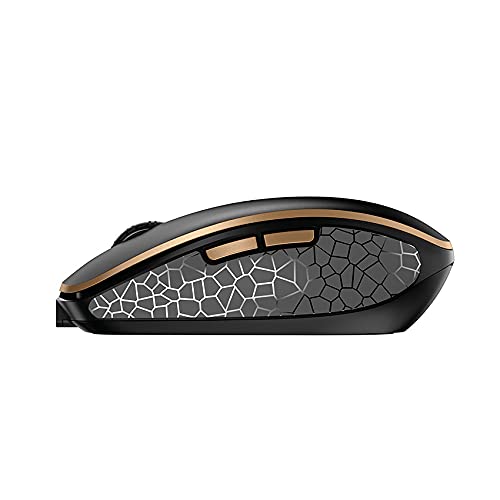 DW 9100 Slim Wireless Keyboard and Mouse Set Combo Rechargeable with SX Scissor Mechanism, Silent keystroke Quiet Typing with Thin Design for Work or Home Office. (Black & Bronze)