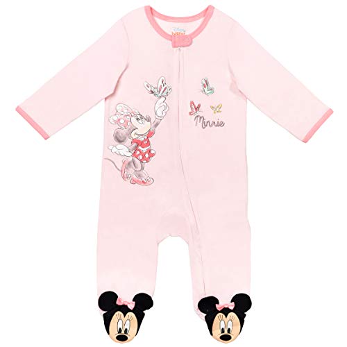 Minnie Mouse Baby Girls 2 Pack Sleep N' Play Coverall Pink/White 3-6 Months