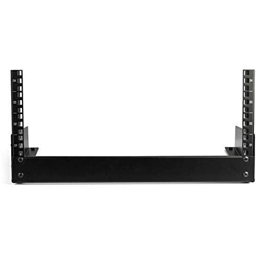 4U 19" Desktop Open Frame Rack 2 Post Free-Standing Network Rack Switch Depth for Patch Panel/Data/AV/IT/Communication/Studio/Computer Equipment 66lb Capacity w/Cage Nuts/Screws (RK4OD)