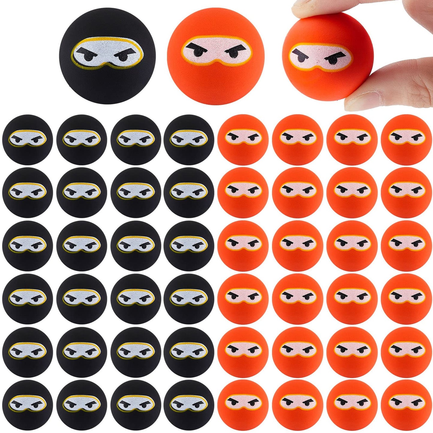 Ninja Bounce Party Pack - 20 Bouncing Balls for Graduation, Birthday, School & Outdoor Activities - Fun Toy Game & Party Favors - 1.26 Inch Size