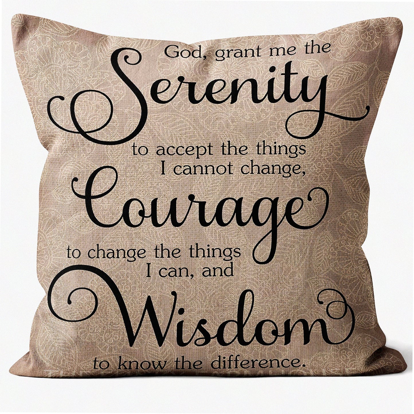Inspirational Serenity Prayer Pillow Covers - Christian Room Decor Gifts for Women - 18x18 Inch Inspirational Pillows for Prayer Room