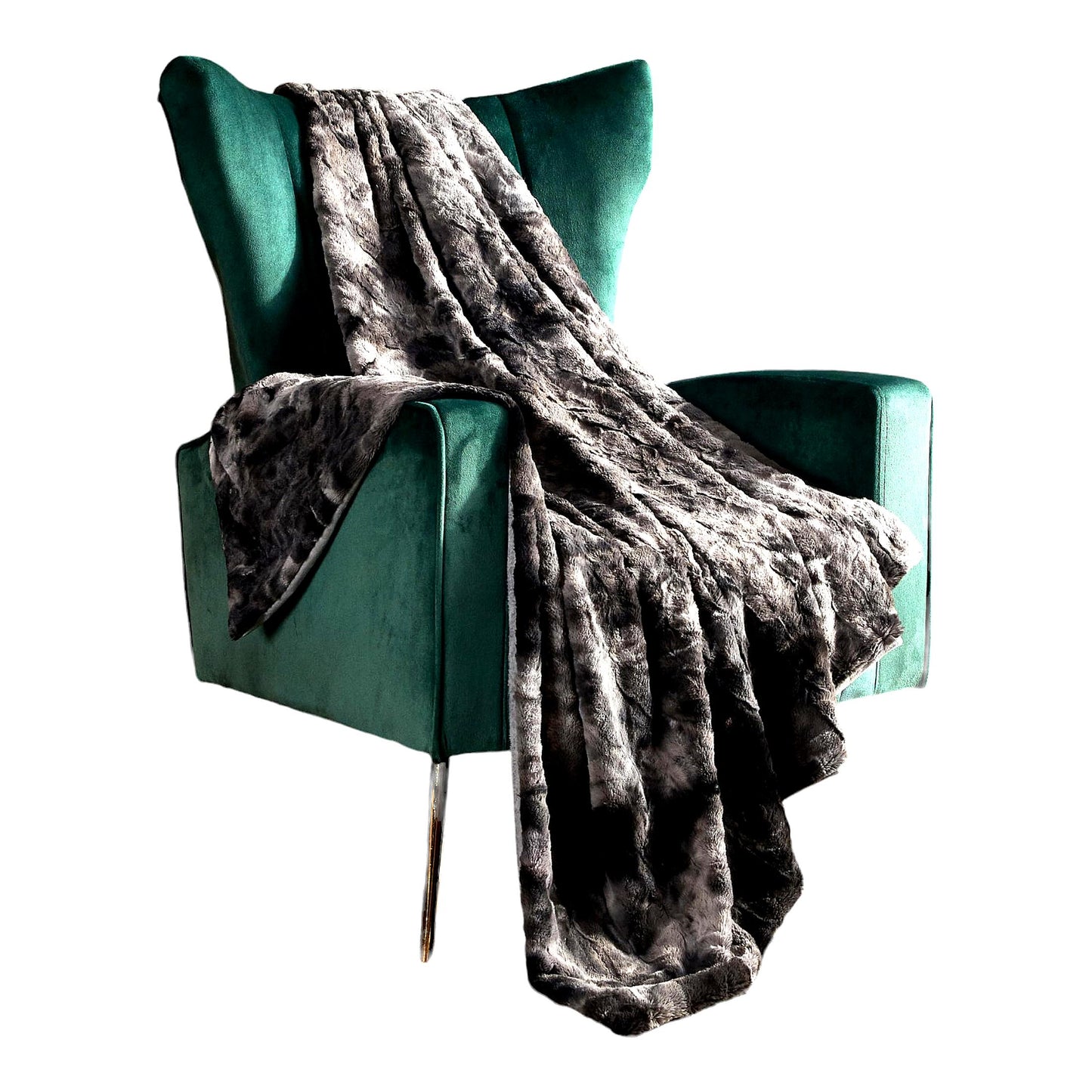 CozyLux Microplush Micromink Throw Blanket, 50x60, Grey