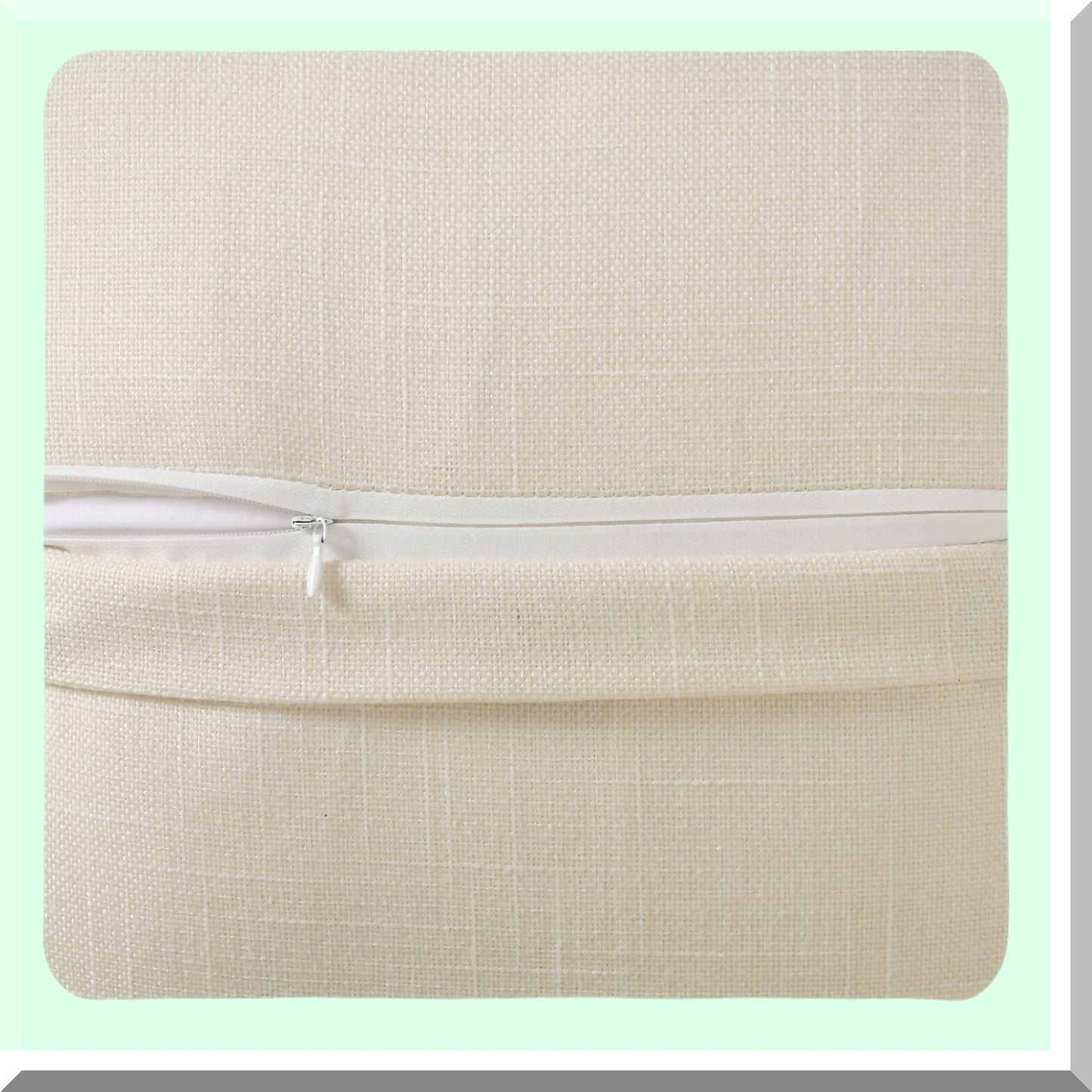 Vintage Farmhouse Linen Pillow Covers - Set of 2, 20x20 Inch Square Cushion Cases with Button/Zipper Closure - Cream White Decor for Couch and Bed