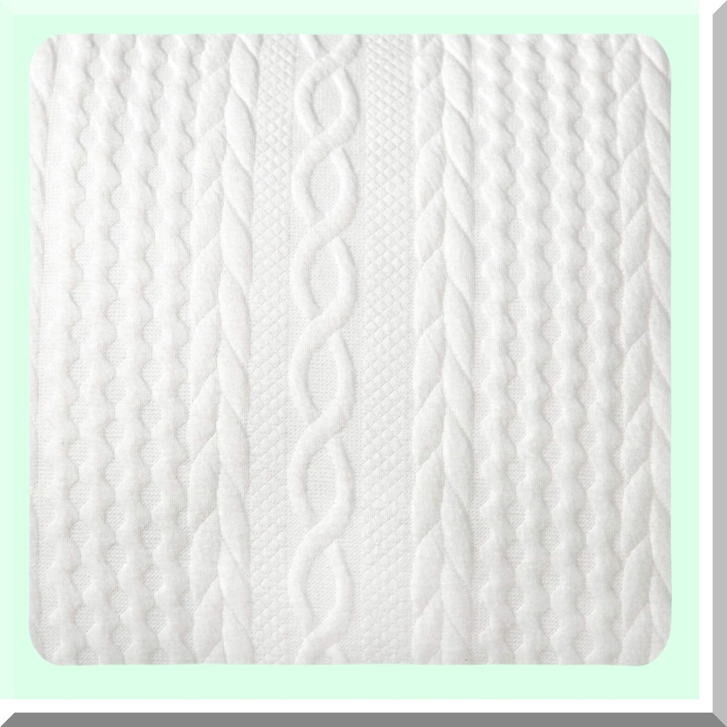 SuperSoft Lumbar Throw Pillow Covers - Set of 2 Modern Embossed Cushion Cases for Couch, Sofa, Bedroom, Car - 12x20 inch White Patterned Pillowcases