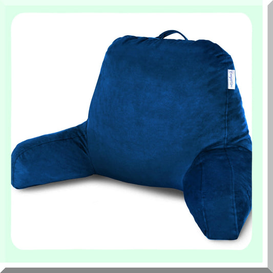 ComfortMax Backrest Pillow - Large Adult Reading Cushion with Arms Pockets & Lumbar Support - Made in USA for GERD & Heartburn Relief - Stain Resistant Cover