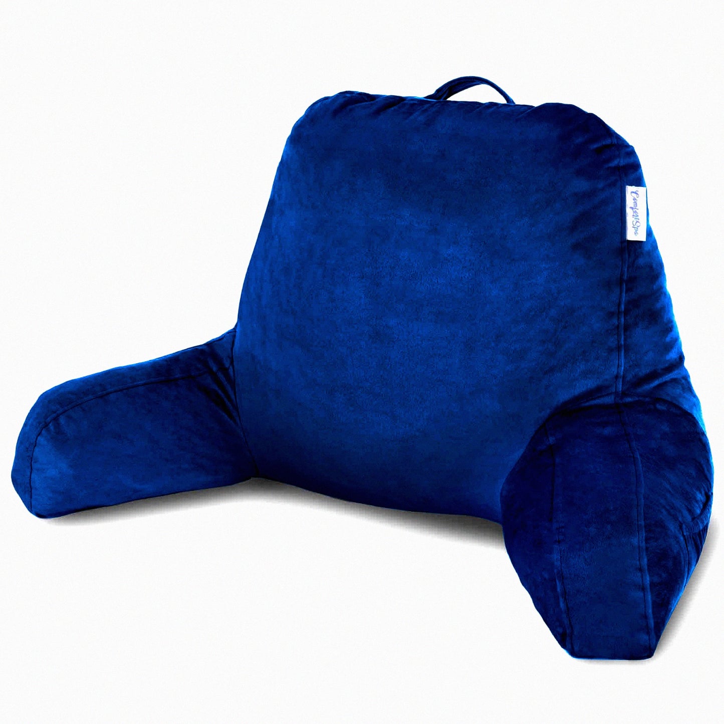 ComfortMax Backrest Pillow - Large Adult Reading Cushion with Arms Pockets & Lumbar Support - Made in USA for GERD & Heartburn Relief - Stain Resistant Cover