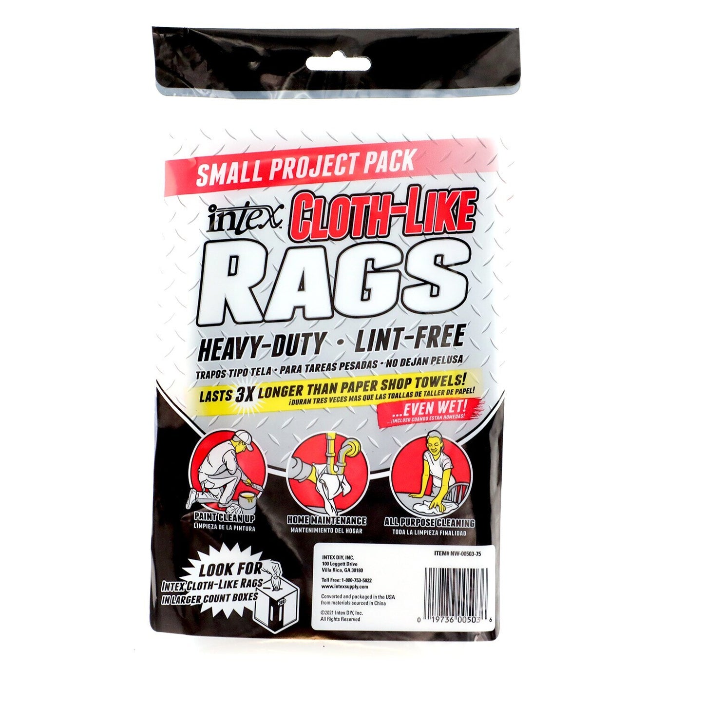 Intex Cloth-Like Rags, 75-ct. (Pack of 12)