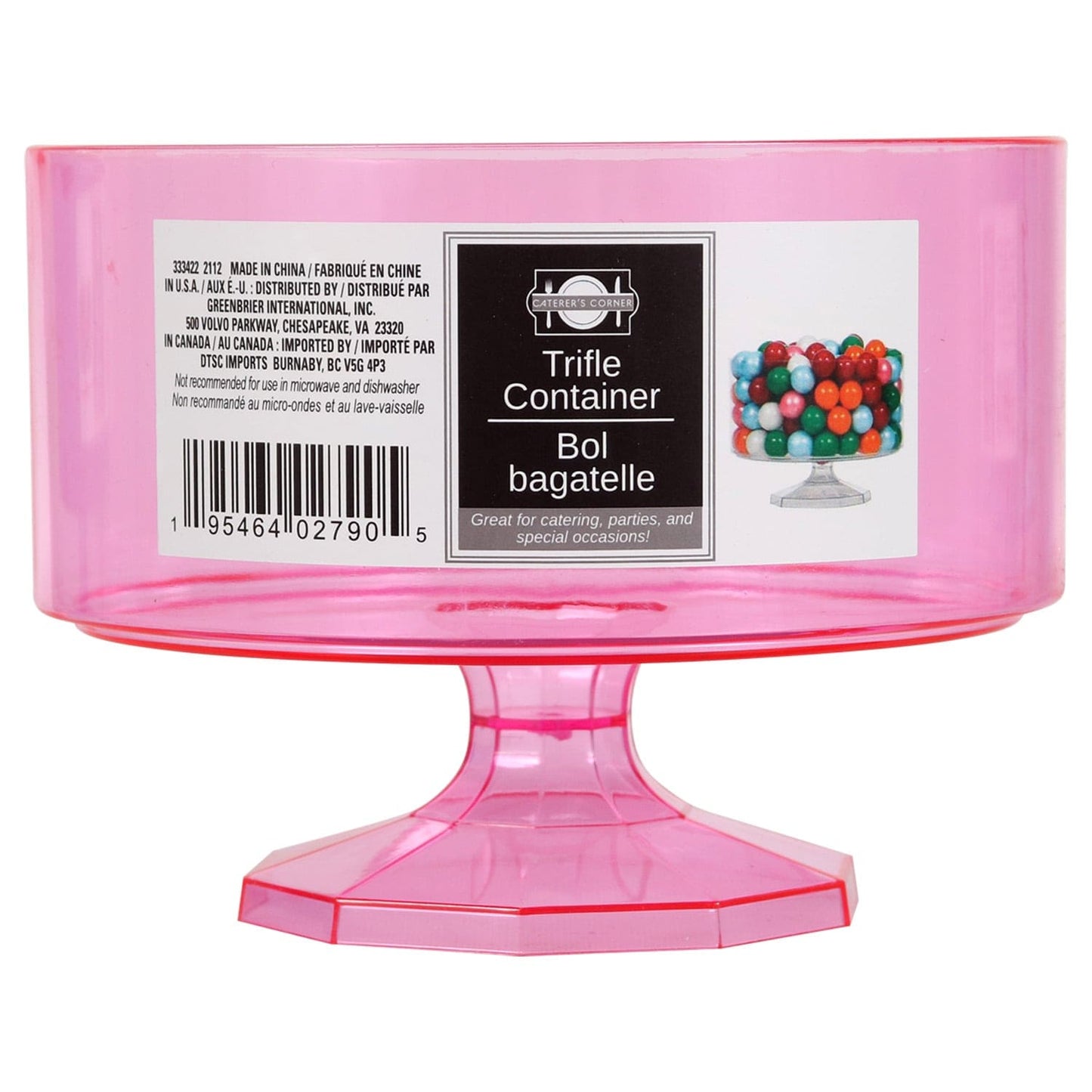 Light Pink Round Plastic Trifles, 4.5x6-in. (Pack of 24)