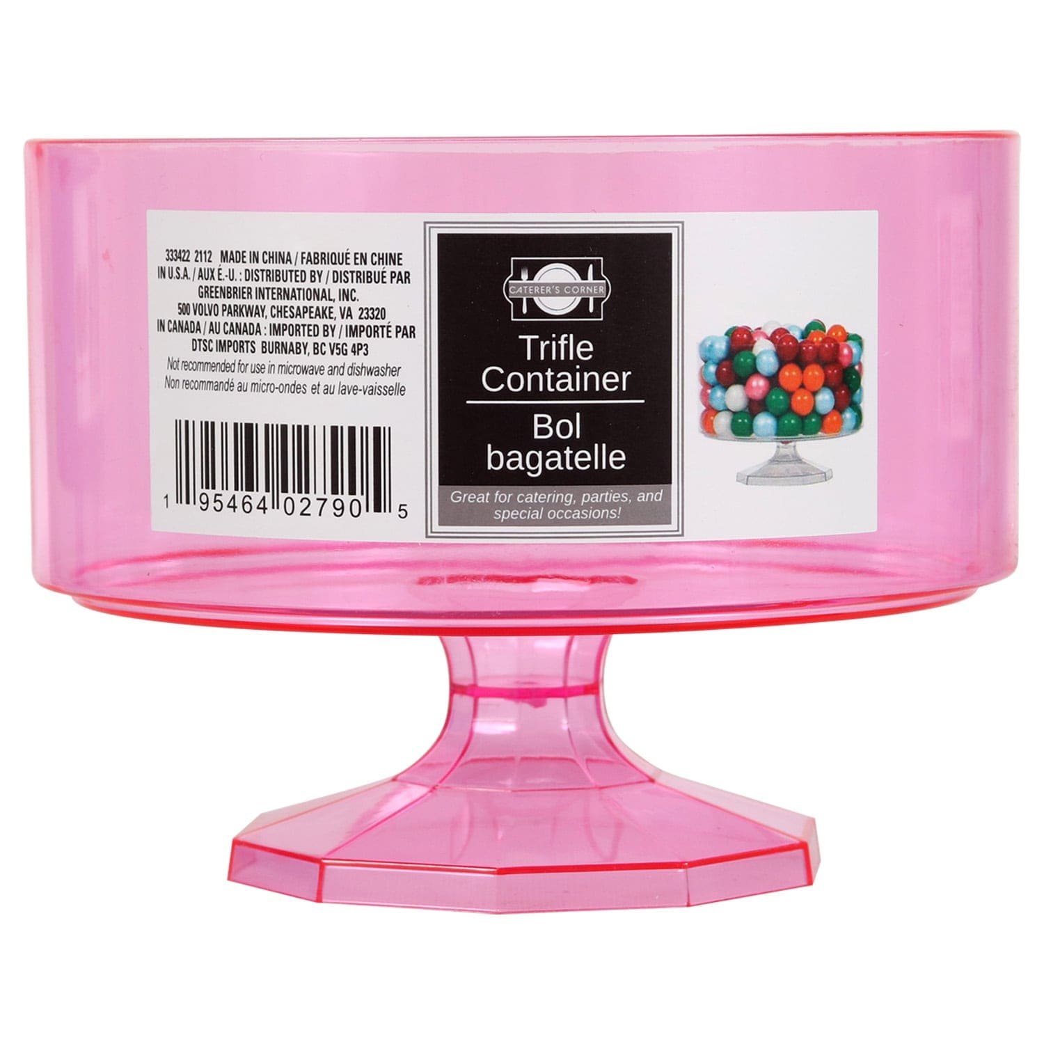 Light Pink Round Plastic Trifles, 4.5x6-in. (Pack of 24)