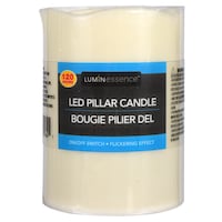 Luminessence Battery-Operated Ivory Wax LED Pillar Candles, 3x4 in. (Pack of 4)