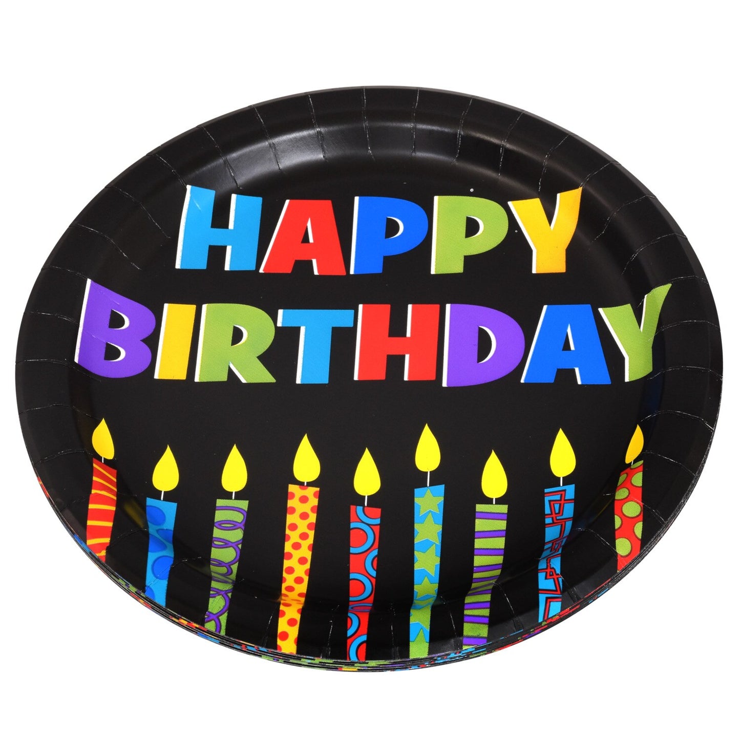 Birthday Candles Paper Plates, 18-ct. Packs (Pack of 12)