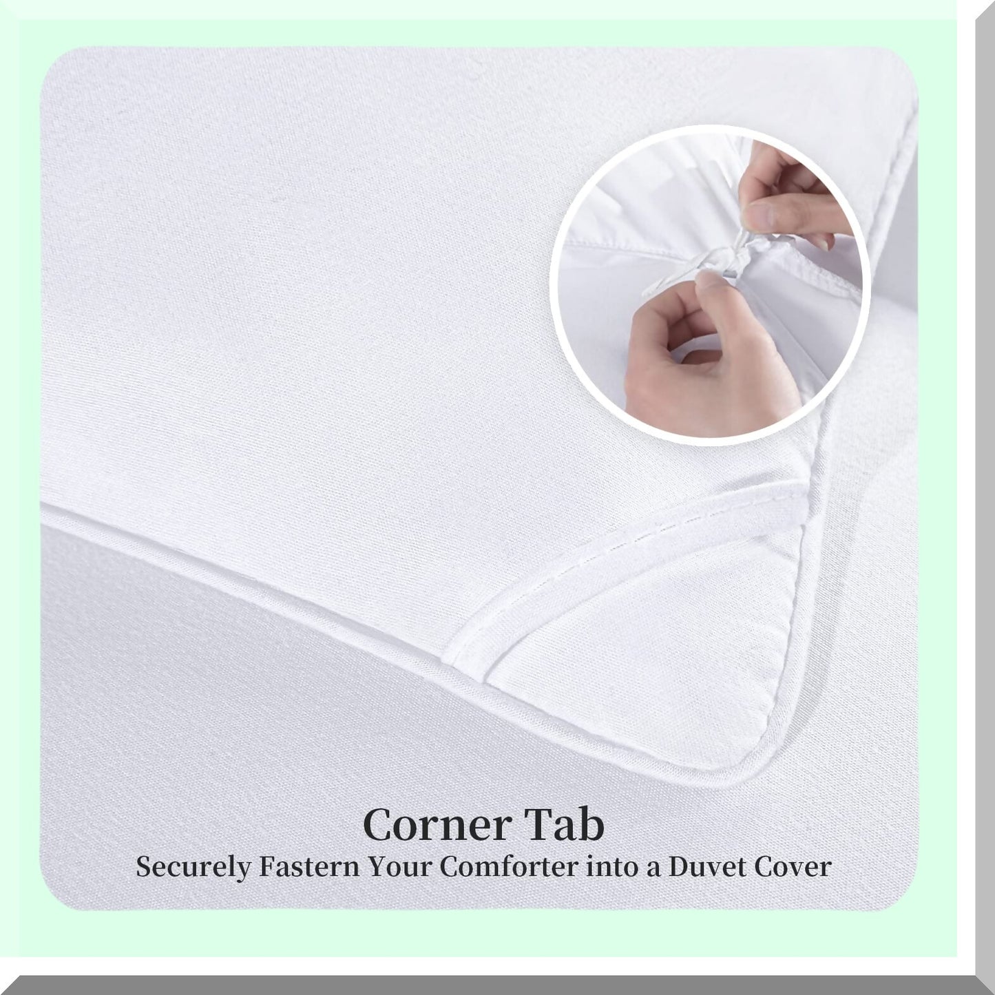 All Season Ultra Soft White Comforter - Quilted Down Alternative Duvet Insert with Corner Tabs, Breathable Box Stitch Queen Size 90x90