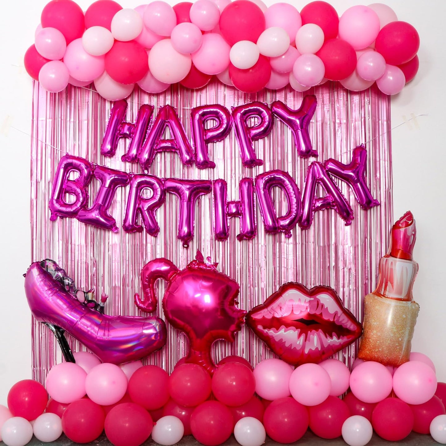 Pink Birthday Party Decorations Set for Women and Girls