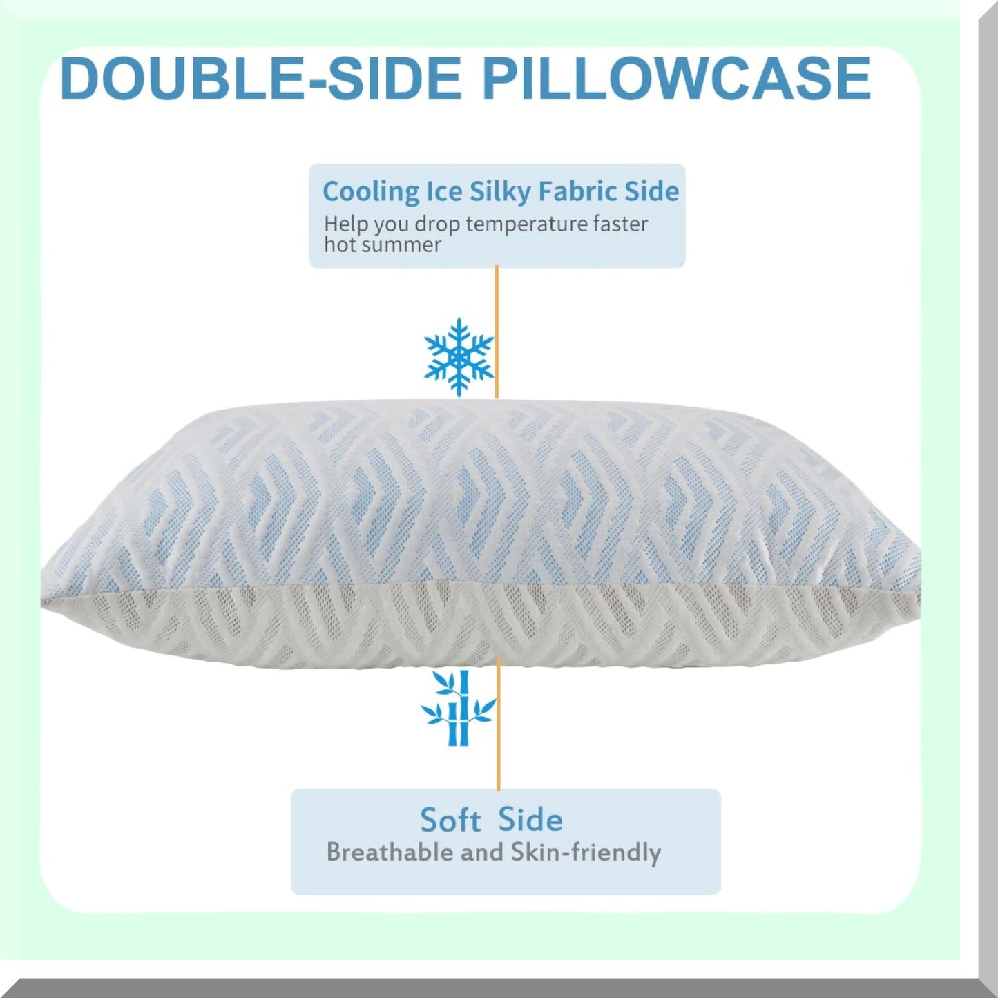 CoolDream Memory Foam Queen Size Pillow Set - 2 Pack, Side Sleeper Neck & Shoulder Pain Relief Pillows, Adjustable Cooling Sleep Pillow with Washable Cover