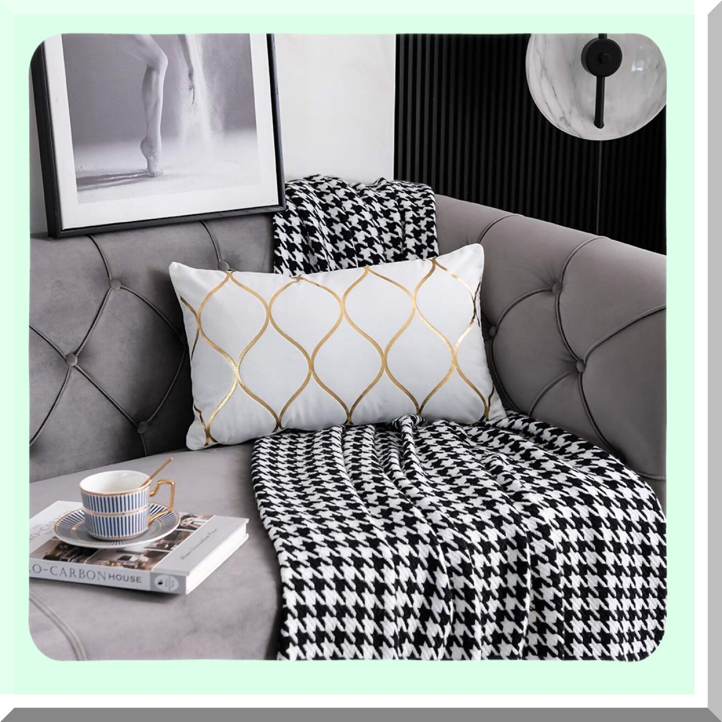 LuxuryGoldVelvetPillowCovers - Set of 2 Off White 12x20 Inch Rectangular Decorative Cases for Bedroom, Sofa, Couch, Living Room - Soft & Elegant