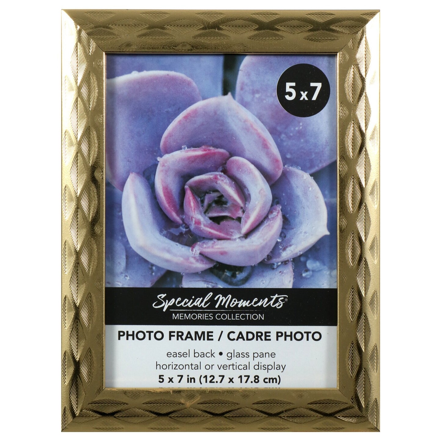 Special Gold Diamond Grooved Picture Frames, 5x7 in. (Pack of 12)
