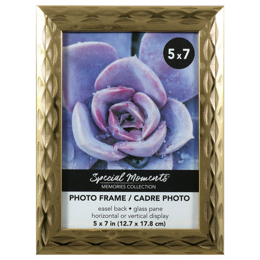 Special Gold Diamond Grooved Picture Frames, 5x7 in. (Pack of 12)