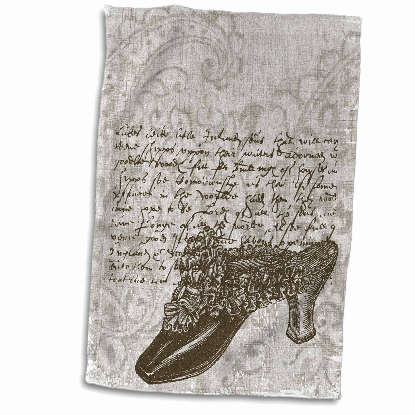 3D Rose Vintage Shoe Hand/Sports Towel 15x22